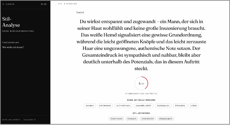 wirkung.studio – Style Scan