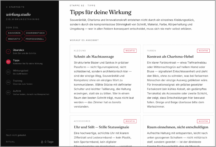 wirkung.studio – Training für deine Wirkung